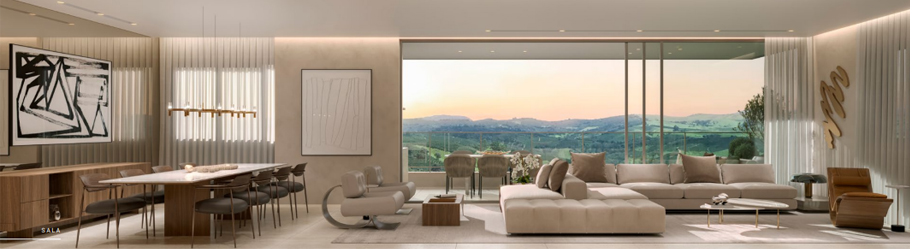 Apartamento no Absoluto Vila da Serra de 4 quartos e vista espetacular